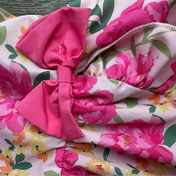 Spring Pink Floral Dress - Picture 3 of 4